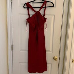 Red Elie Tahari mini dress size 8.